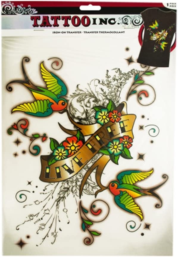 JT Crafts Iron-On Transfer Live Free Tattoo Transfer-24 Pack Import To Shop ×Product customization General Description Gallery