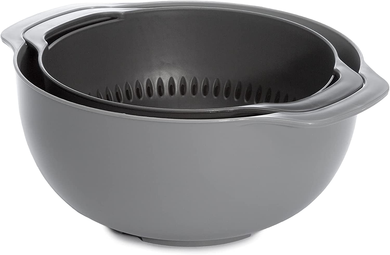 Goodful 2-in-1 Colander and Bowl Set, Food Safe, Dishwasher Safe, Strainer Use for Pasta, Fruits, Vegetables, and More