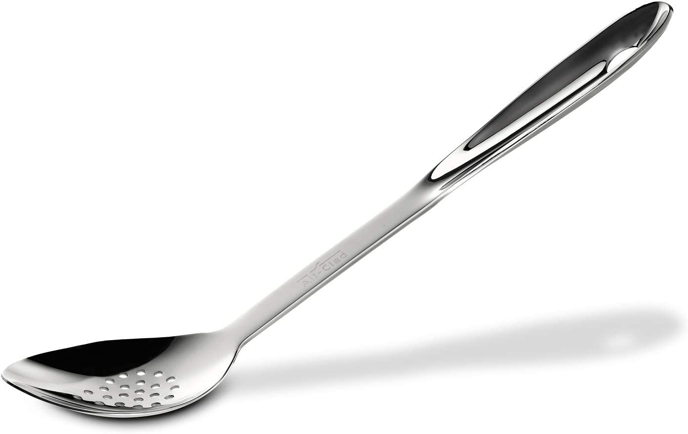 All-Clad T101 Stainless Steel Slotted Spoon Kitchen Tool, 13-Inch, Silver