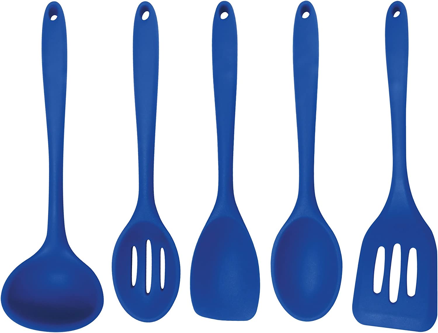 Better Houseware 5Piece Silicone Cooking Utensil Set, Blue