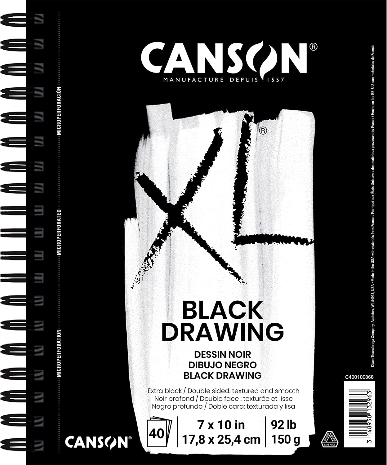 Canson XL Series Black Drawing, 7″ x 10″