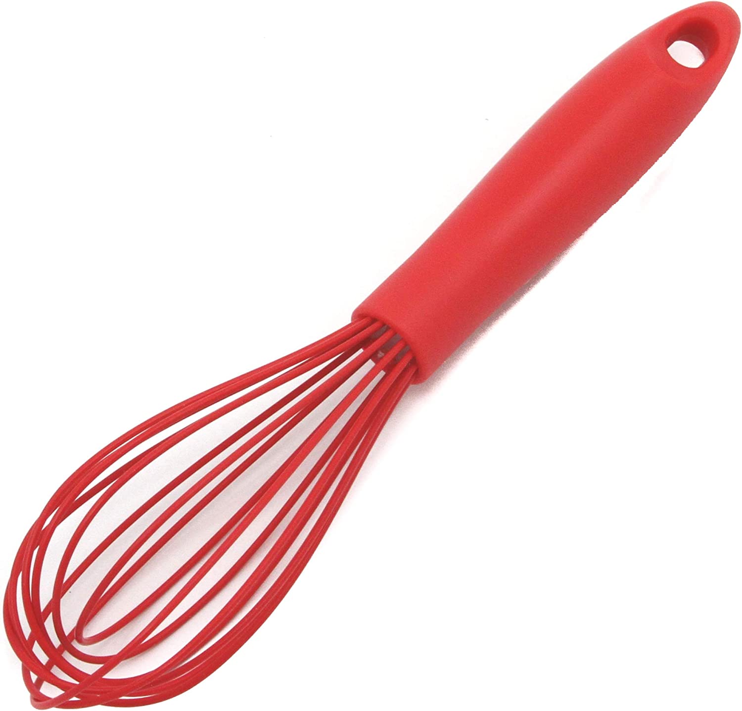 Chef Craft Premium Silicone Wire Cooking Whisk, 10.5 Inch, Red
