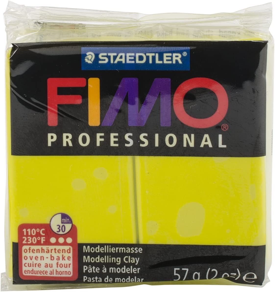 STAEDTLER Fimo Professional Soft Polymer Clay, 2 oz, Lemon Yellow Import To Shop ×Product customization General Description