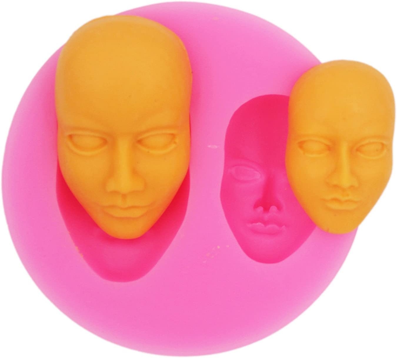 COMIART 3D Face Mold Silicone Mould for Soap Art Making Candy Fondant Cake Pottery Clay Sculpture Modeling Fimo Import To Shop