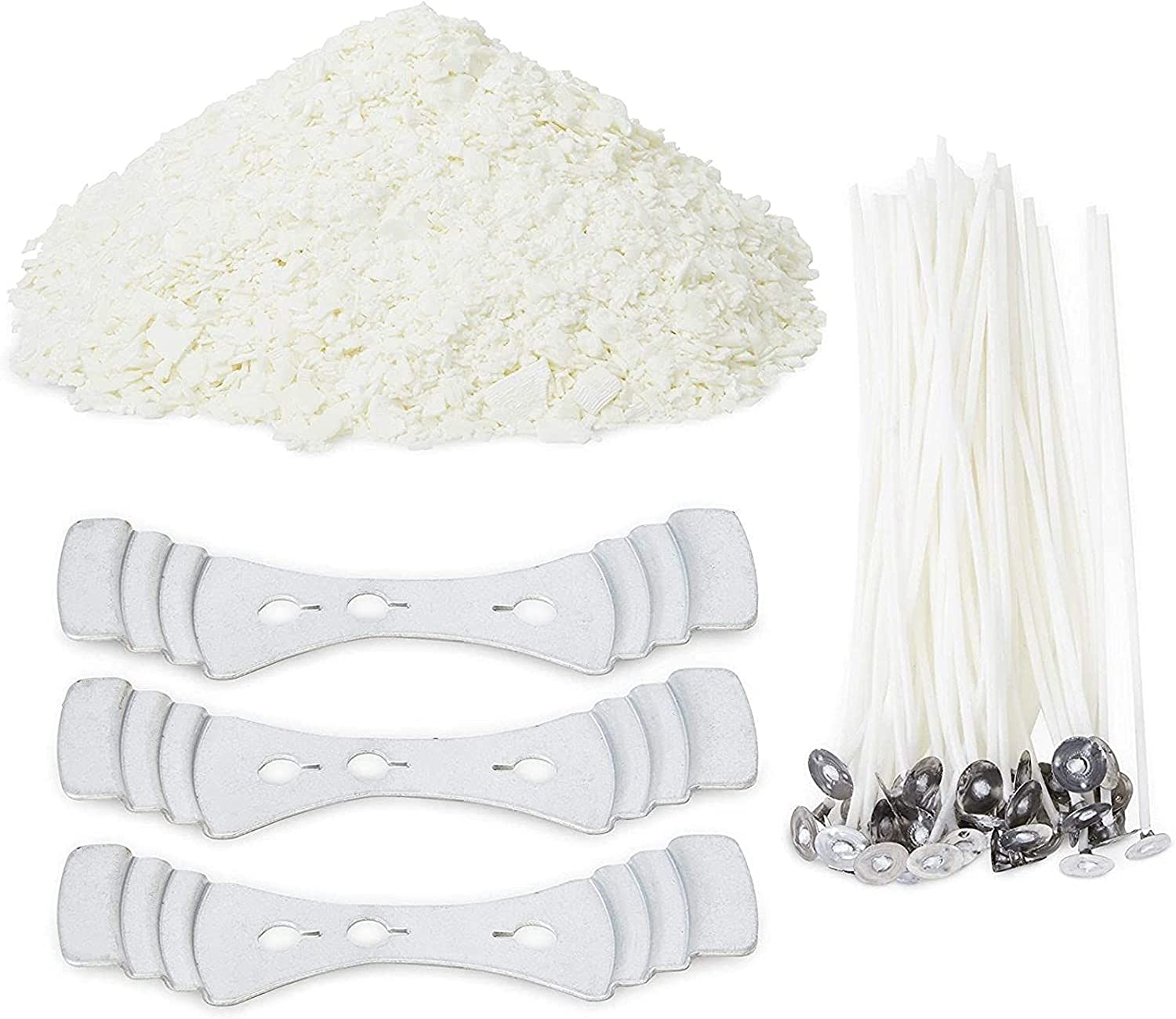 DIY Candle Making Kit with 5 lb White Palm Wax, 50 Wicks (54 Pieces)