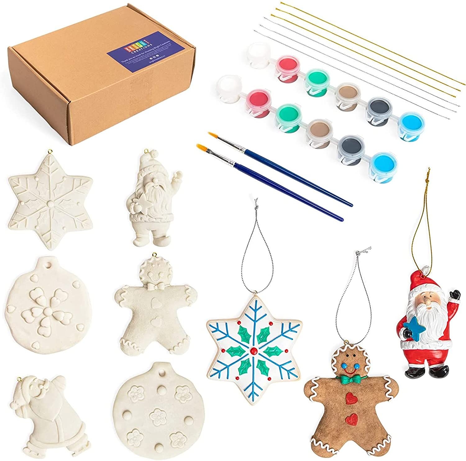 DIY Paint Your Own Ceramics for Kids, Ready to Paint Holiday Ornaments (26 Pieces) Import To Shop ×Product customization