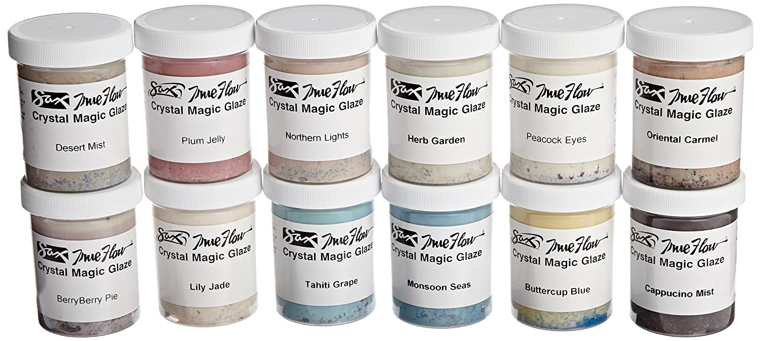 Sax True Flow Crystal Magic Glazes, 4 Ounces Each, Assorted Colors, Set of 12 – 248469 Import To Shop ×Product customization