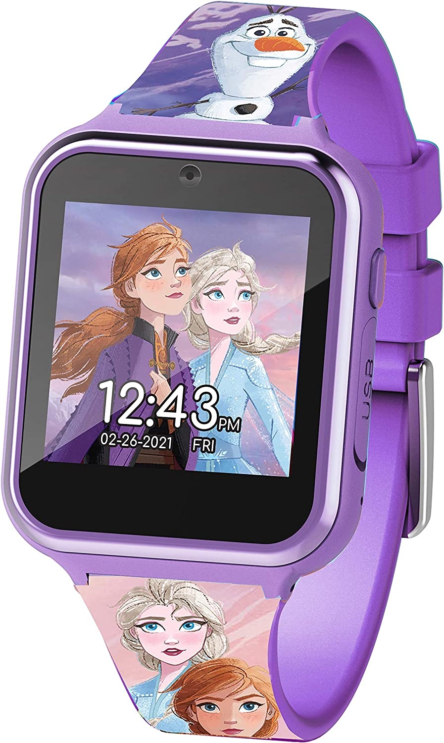 Accutime Kids Disney Frozen Smart Watch with Camera for Kids and Toddlers – Interactive Smartwatch for Boys & Girls with Games,