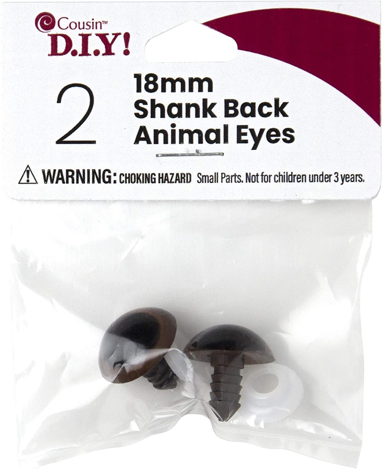 Cousin DIY Shank Back Animal Eye 18mm 2PC, Black Import To Shop ×Product customization General Description Gallery Reviews