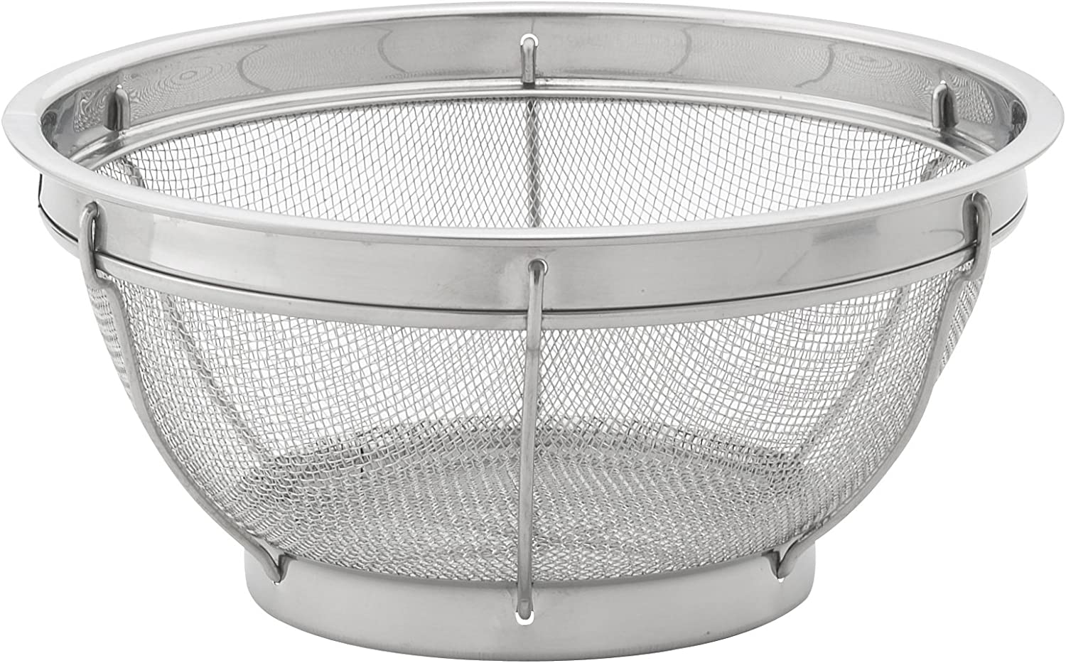 HIC Harold Import Co. Reinforced Mesh Colander, 9-Inch, 18/8 Stainless Steel