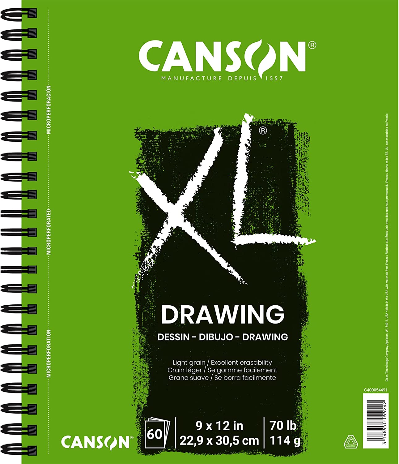 Canson XL Series Drawing, 9″ x 12″, White
