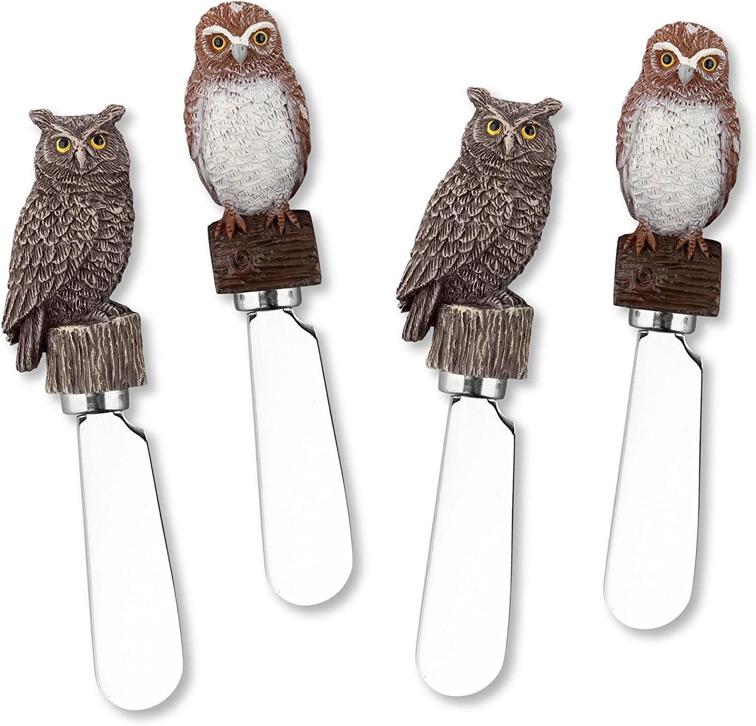 Supreme Housewares Owls Resin Spreader S/4, 5″, Brown Import To Shop ×Product customization General Description Gallery Reviews