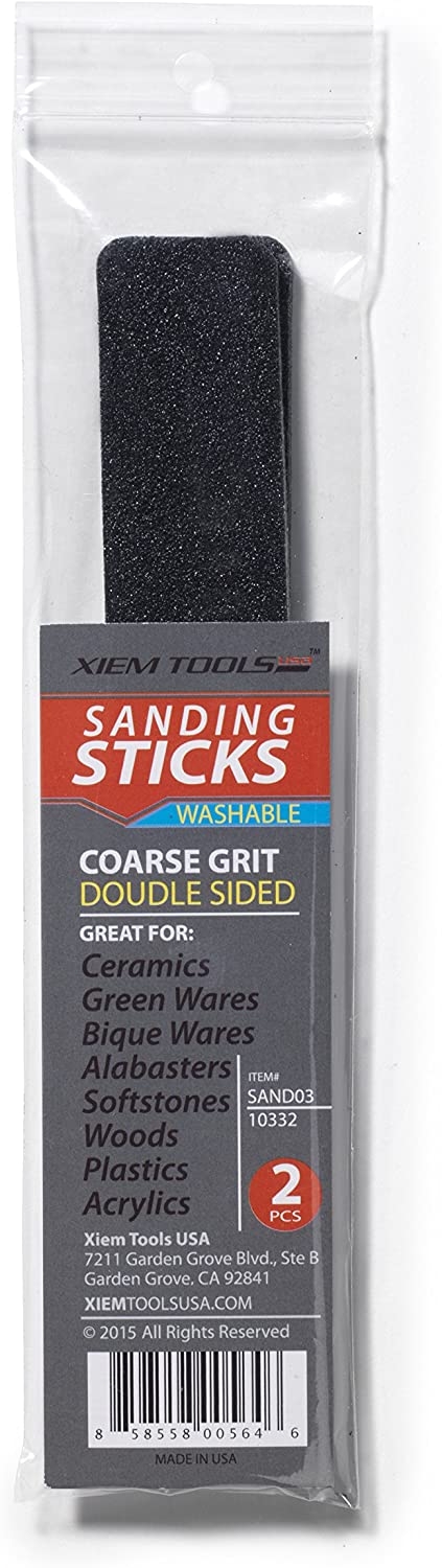 Xiem Tools Sanding Sticks for Ceramics, Pottery, Color Clay, Wood, Plastic and Acrylics (Medium) Import To Shop ×Product