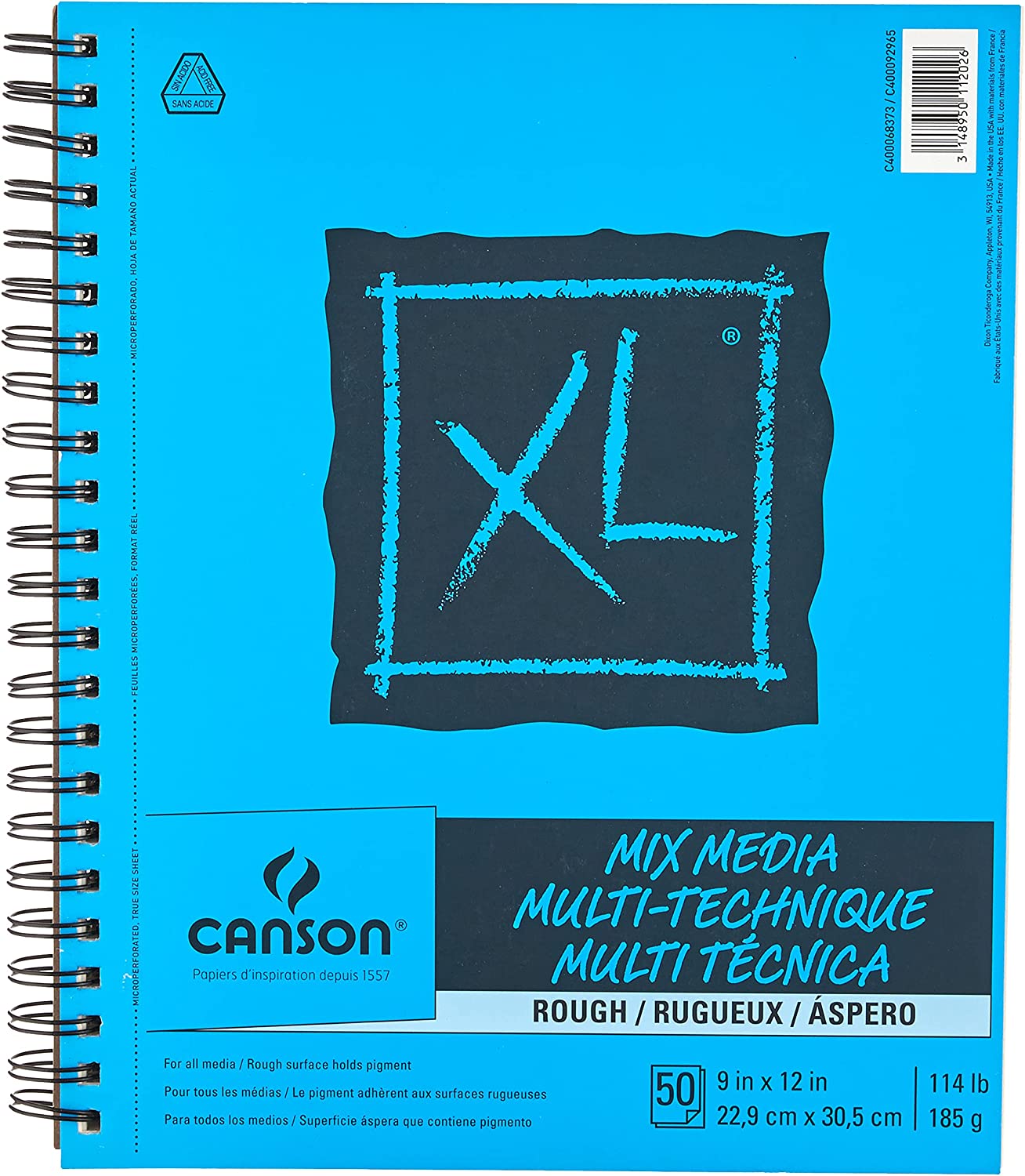 Canson XL Series Rough Mix Media, 9″ x 12″