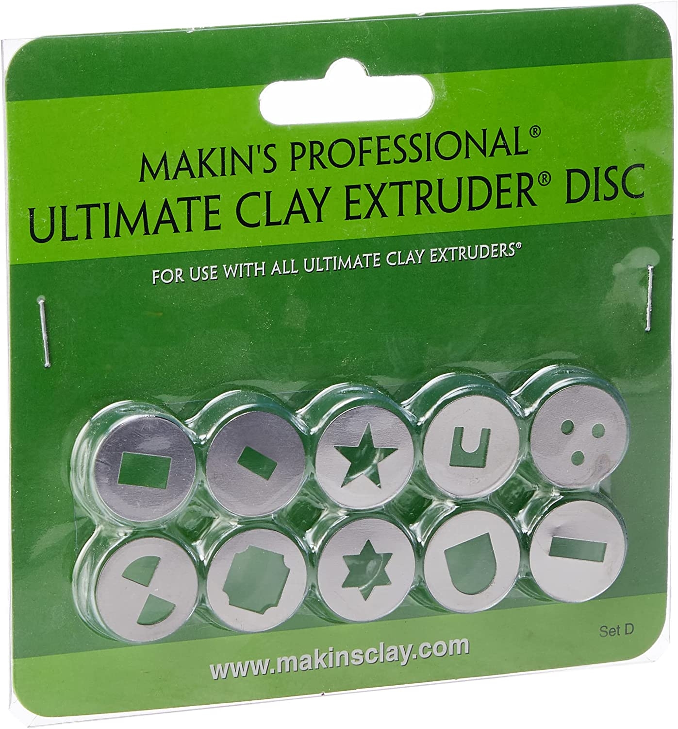Makin’s Professional Ultimate Clay Extruder Discs 10/Pkg, Set D Import To Shop ×Product customization General Description
