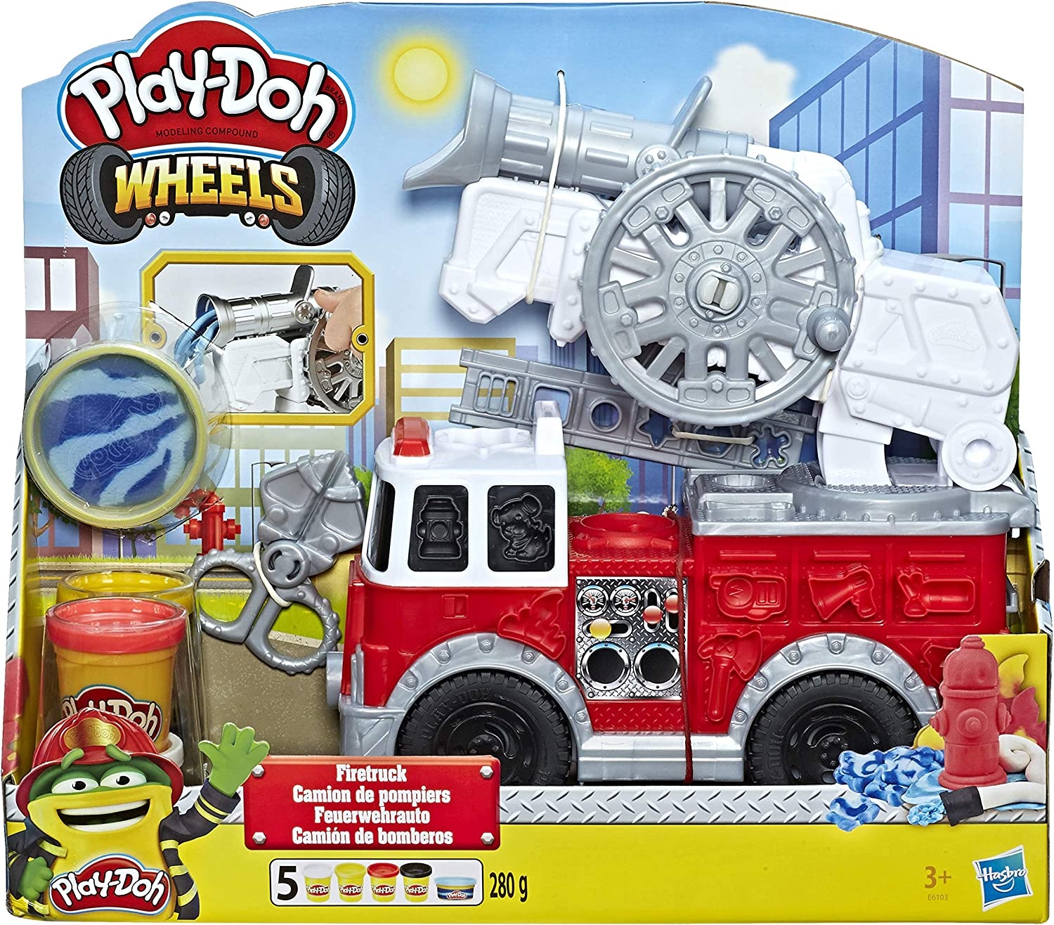 Play-Doh Wheels Firetruck Toy with 5 Non-Toxic Colors Including Play-Doh Water Compound (Amazon Exclusive) Import To Shop