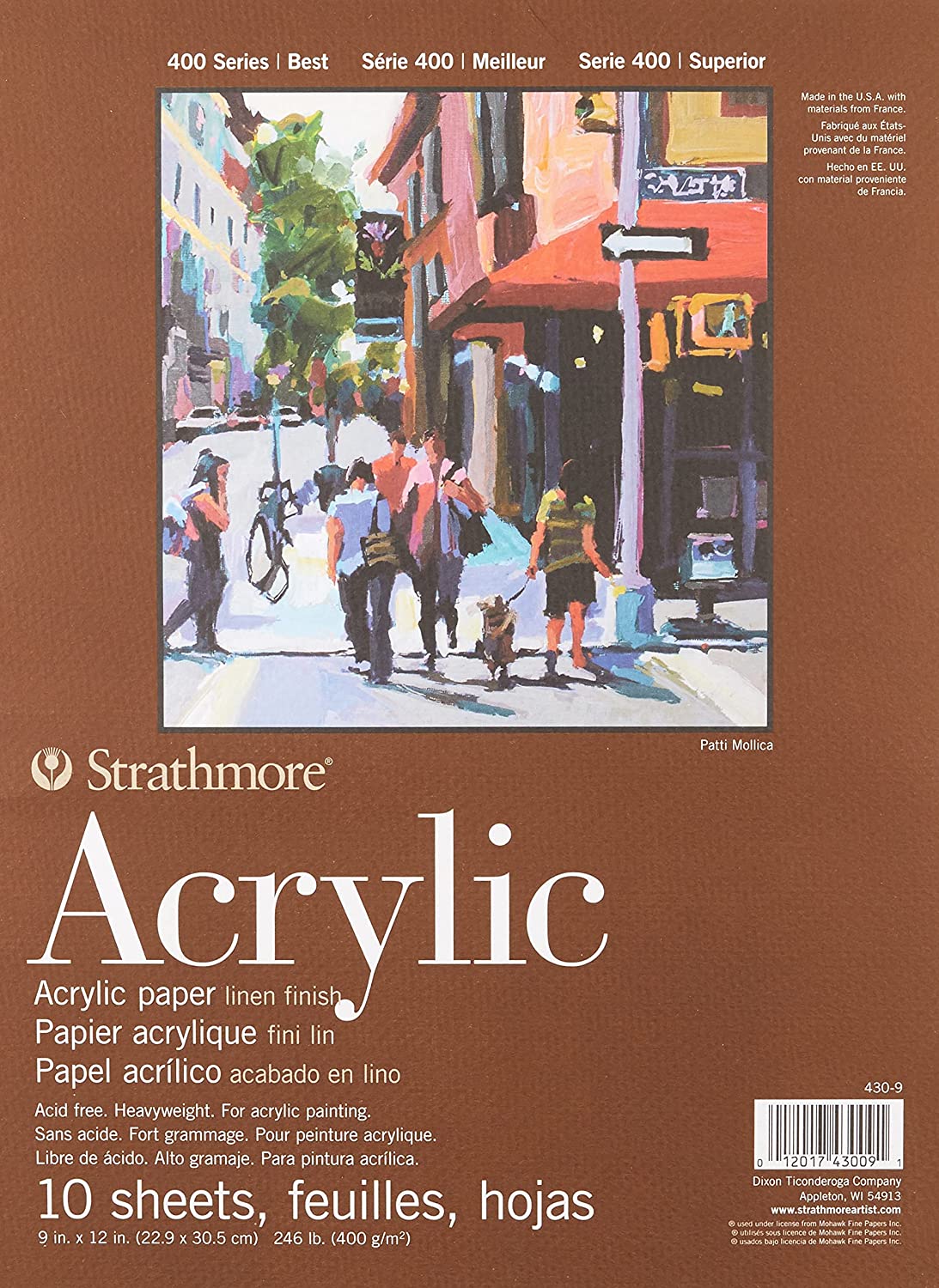 Strathmore Acrylic Paper Pad 9″X12″-10 Sheets -430900