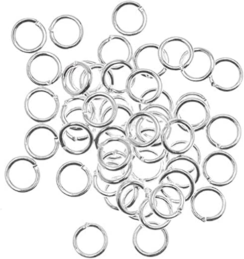 Beadaholique JR/040X6S 50-Piece Open Jump Rings, 6mm, 18-Gauge, Silver