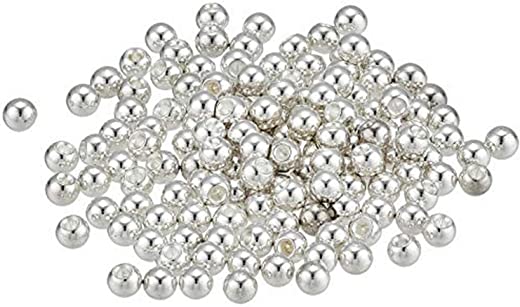 Beadalon 144-Piece 3-MM Round Memory Wire End Cap, Silver Plate
