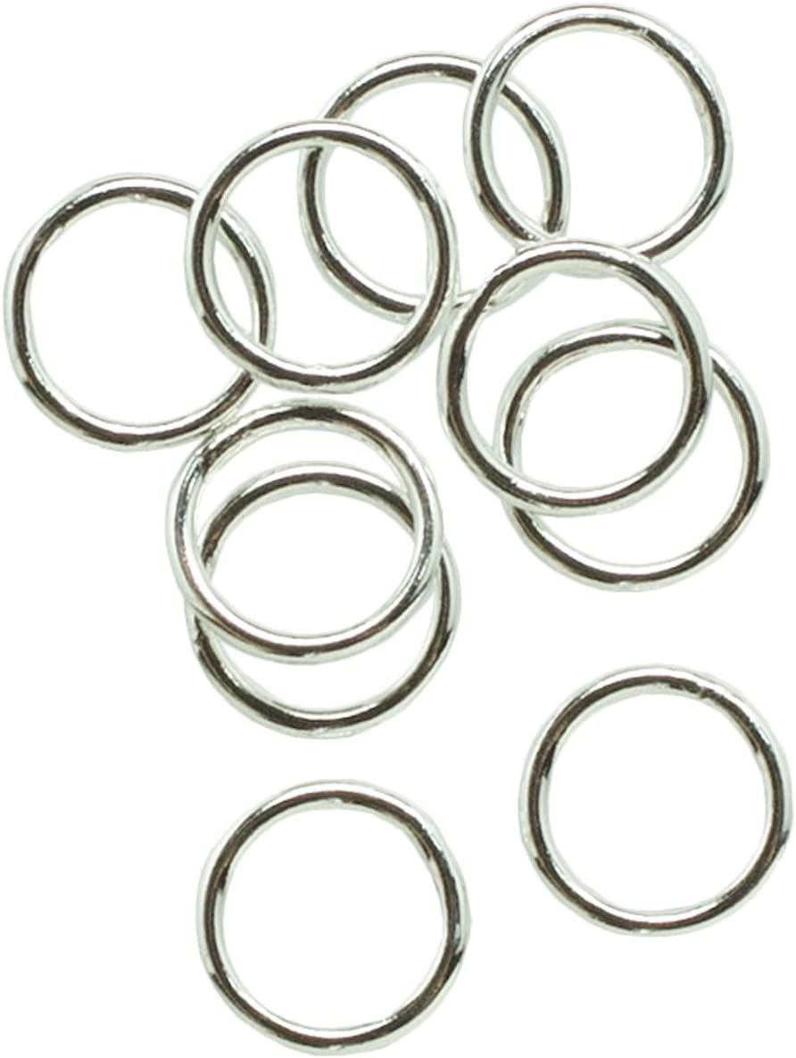 Cousin Plated Silver Elegance 28-Piece Silver Plate 6mm Closed Jump Ring