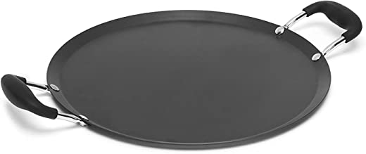 IMUSA USA 11″ Nonstick Carbon Steel Comal with Bakelite Handles, Inch, Black