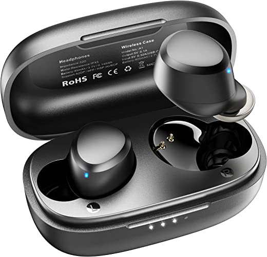 TOZO A1 Mini Wireless Earbuds Bluetooth 5.3 in Ear Light-Weight Headphones Built-in Microphone, IPX5 Waterproof, Immersive Premium Sound Long…
