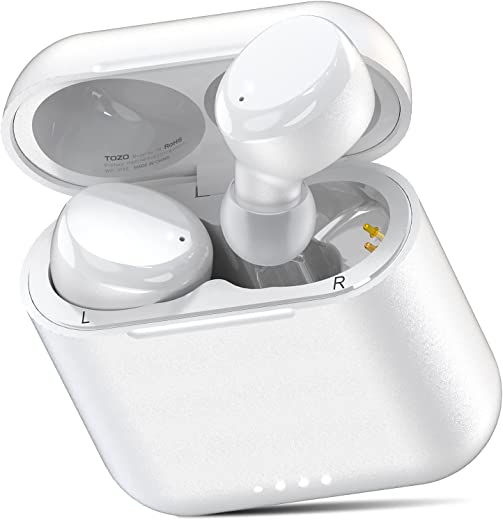 TOZO T6 True Wireless Earbuds Bluetooth Headphones Touch Control with Wireless Charging Case IPX8 Waterproof Stereo Earphones in-Ear Built-in Mic…