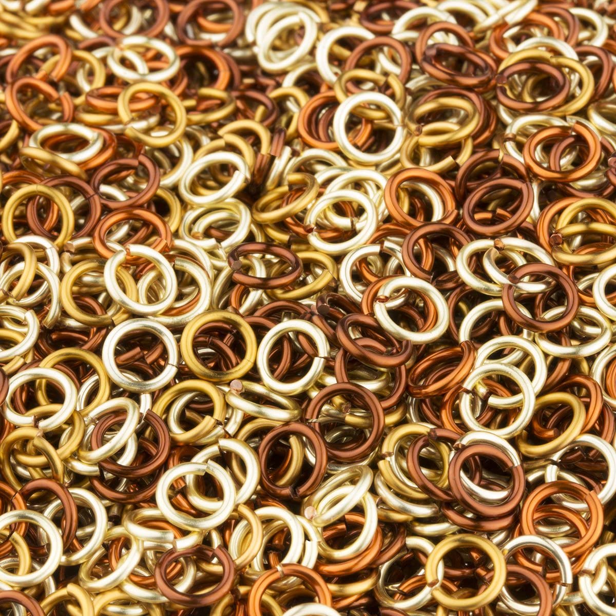 Weave Got Maille, 18-Gauge 3.5mm Pirate’s Gold Enameled Copper Jump Ring Mix – 1 oz