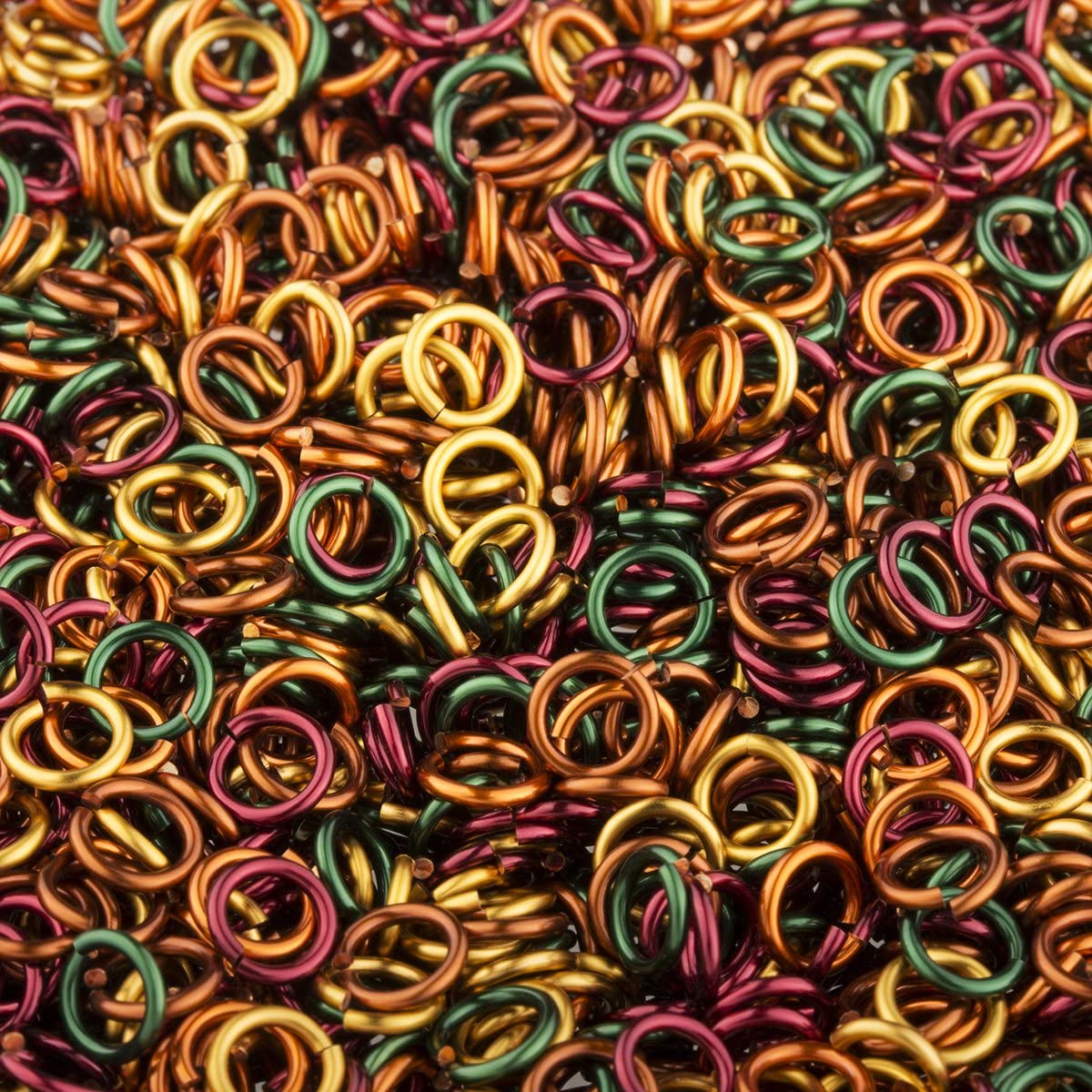 Weave Got Maille, 18-Gauge 6mm Autumn Enameled Copper Jump Ring Mix – 1 oz