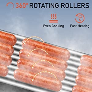 hot dog roller with cover