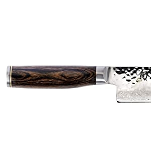 shun premier handle, wood handle knife, tsuchme finish knife, premier chef knife