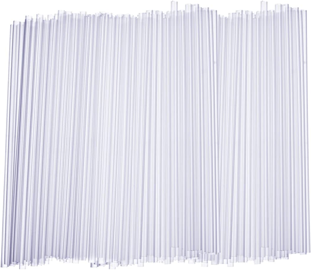 [250 Pack] Disposable Plastic Drinking Straws – 7.75″ High – Clear