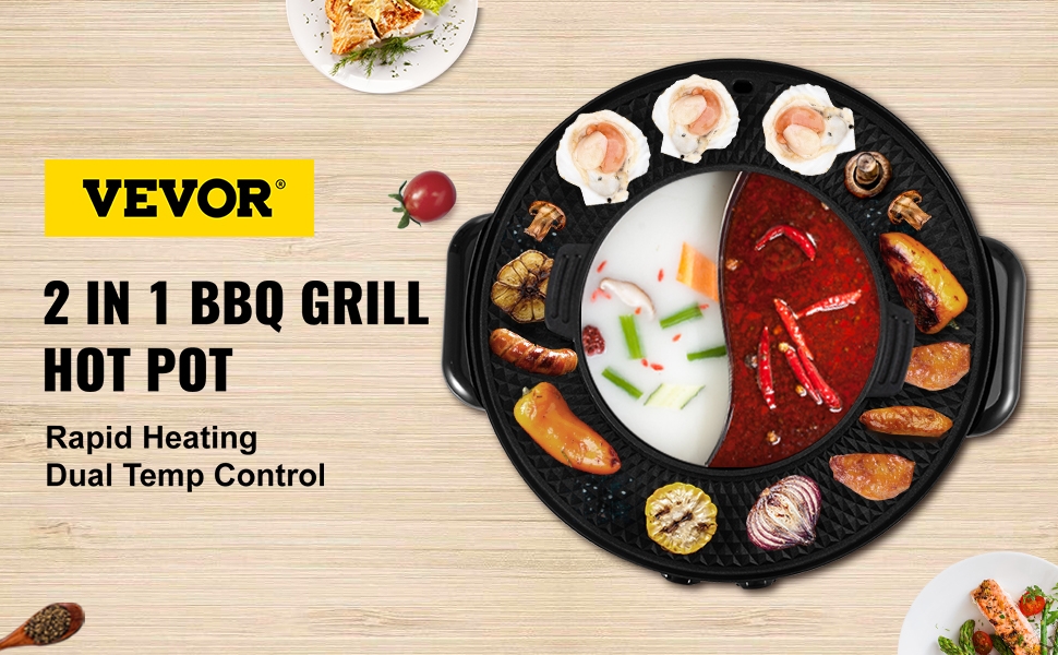  bbq pan grill and hot pot