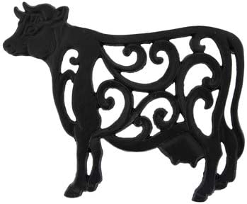 Large Black Cast Iron Metal Kitchen Trivet or Home Wall Decor (Big Black Cow) Import To Shop ×Product customization General