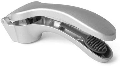Pampered Chef Garlic Press 2575 – Easy Squeeze, Rust Proof, Ergonomic Handle – Professional Garlic Mincer & Ginger Press with
