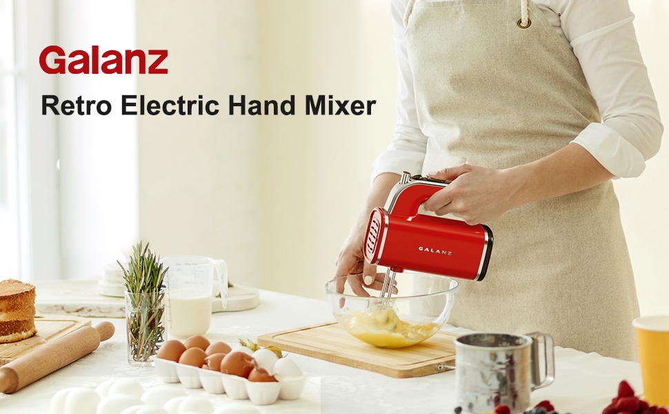 Galanz Retro Electric Hand Mixer