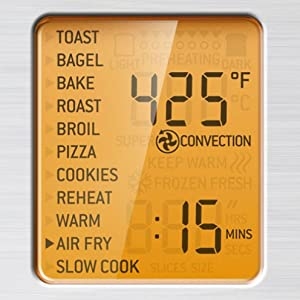 LCD Display, easy to use, counter top oven, air fryer, slow cooker, oven, breville, kitchen