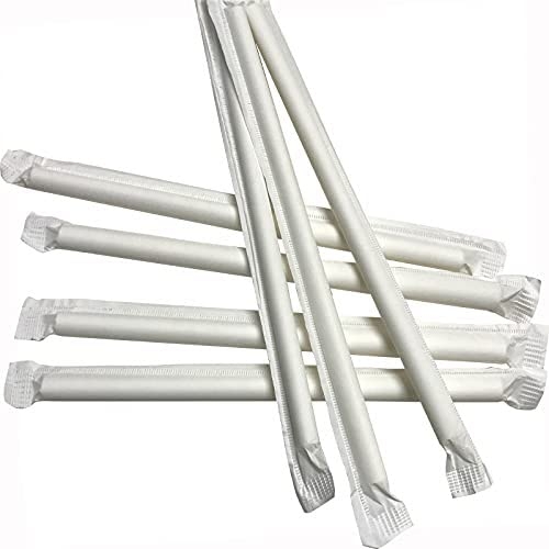 Wrapped 500 Pack – 10.25 inch Wrapped Jumbo Drinking Straw, Foodservice Disposable Drinking Straws, Box of 500 Count. Import To