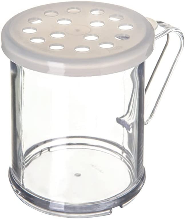 10 Oz Polycarbonate Dredge Shaker with 3 Snap-on Lid, Spice Dispenser for Cooking/Baking by Tezzorio Import To Shop ×Product