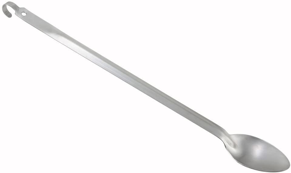 Winco BHKS-21 Stainless Steel Solid Basting Spoon with Hook, 21-Inch Import To Shop ×Product customization General Description