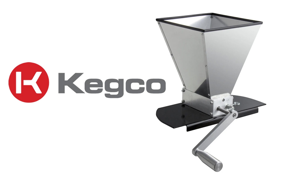 Kegco Grain Mill with 7lb Hopper and 2 Rollers