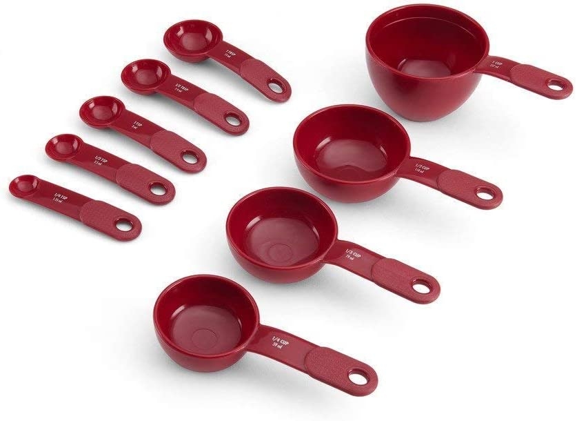 KitchenAid Classic Measuring Cups and Spoons Set, Set of 9, Pistachio/Black Import To Shop ×Product customization General
