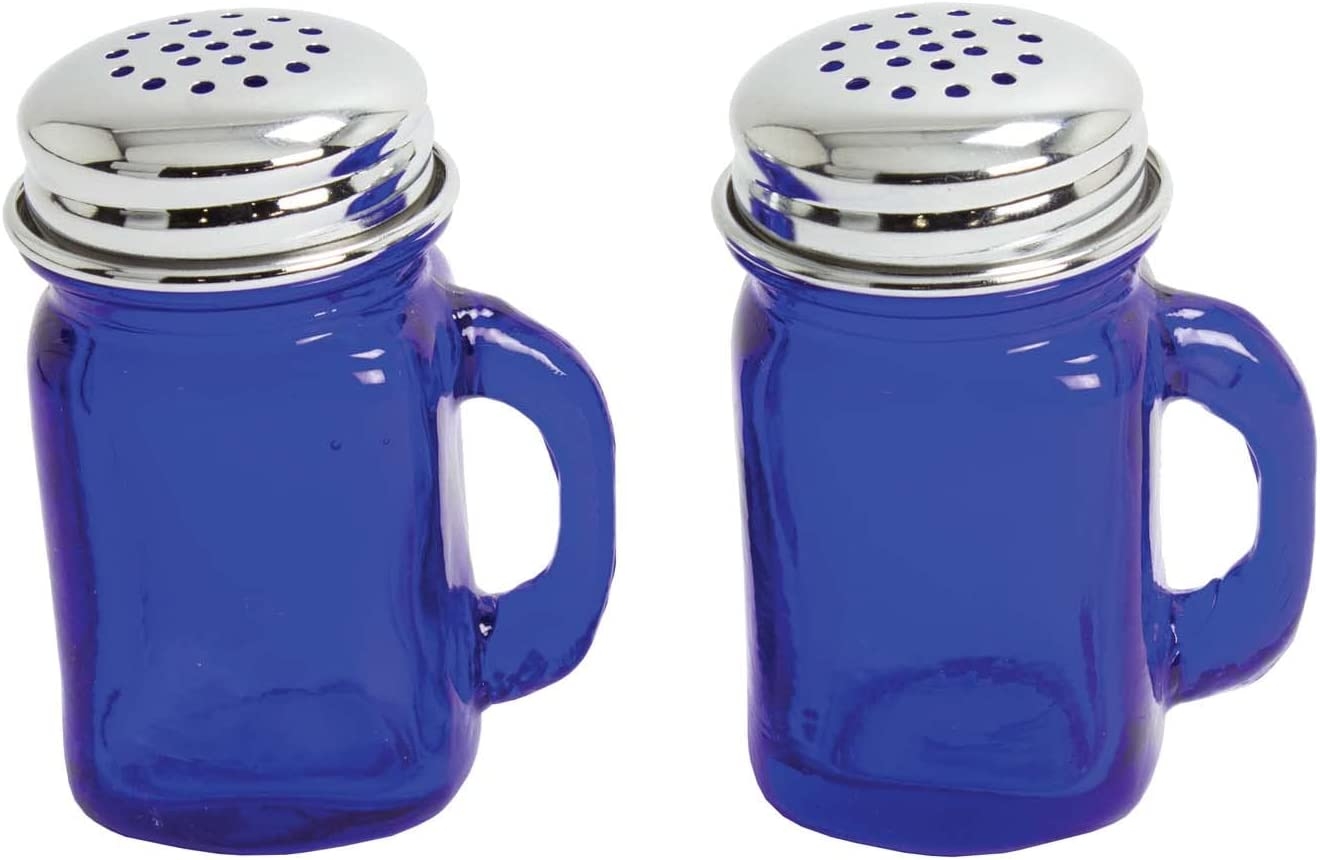 Miles Kimball Cobalt Blue Depression Style Glass Salt & Pepper Shakers Import To Shop ×Product customization General