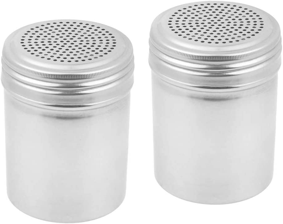 (Set of 2) Dredge Shakers 10 Oz, Stainless Steel Spice Shakers for Baking / Cooking Import To Shop ×Product customization