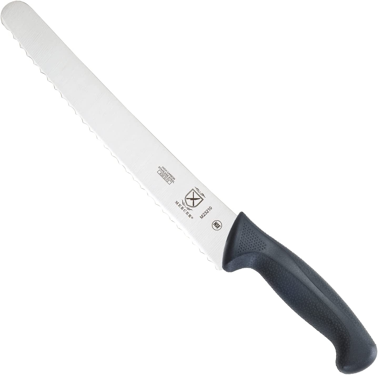 Mercer Culinary M23210 Millennia Black Handle, 10-Inch Wide Wavy Edge, Bread Knife Import To Shop ×Product customization