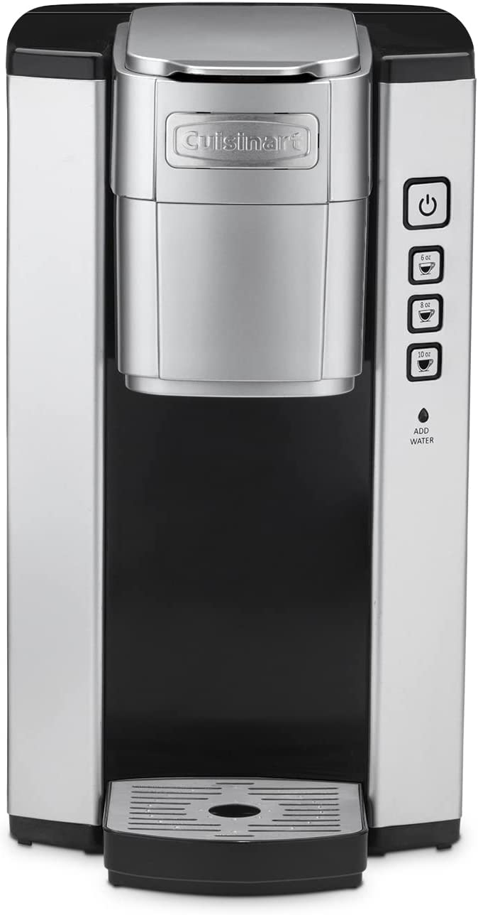 Coffee Maker by Cuisinart, Single Serve 72-Ounce Reservoir Coffee Machine, Programmable Brewing & Hot Water Dispenser, Stainless