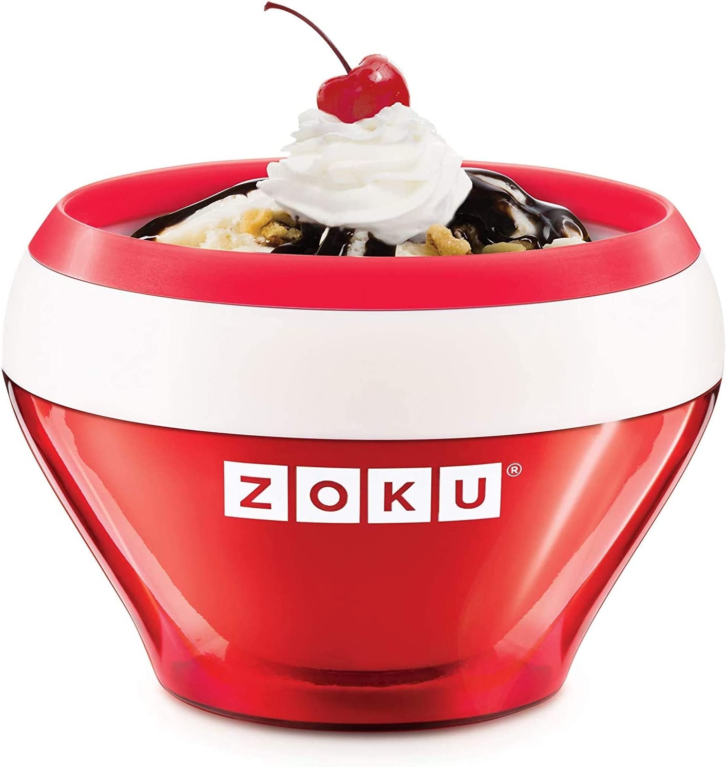 ZOKU Ice Cream Maker, Compact Make and Serve Bowl with Stainless Steel Freezer Core Creates Soft Serve, Frozen Yogurt, Ice Cream