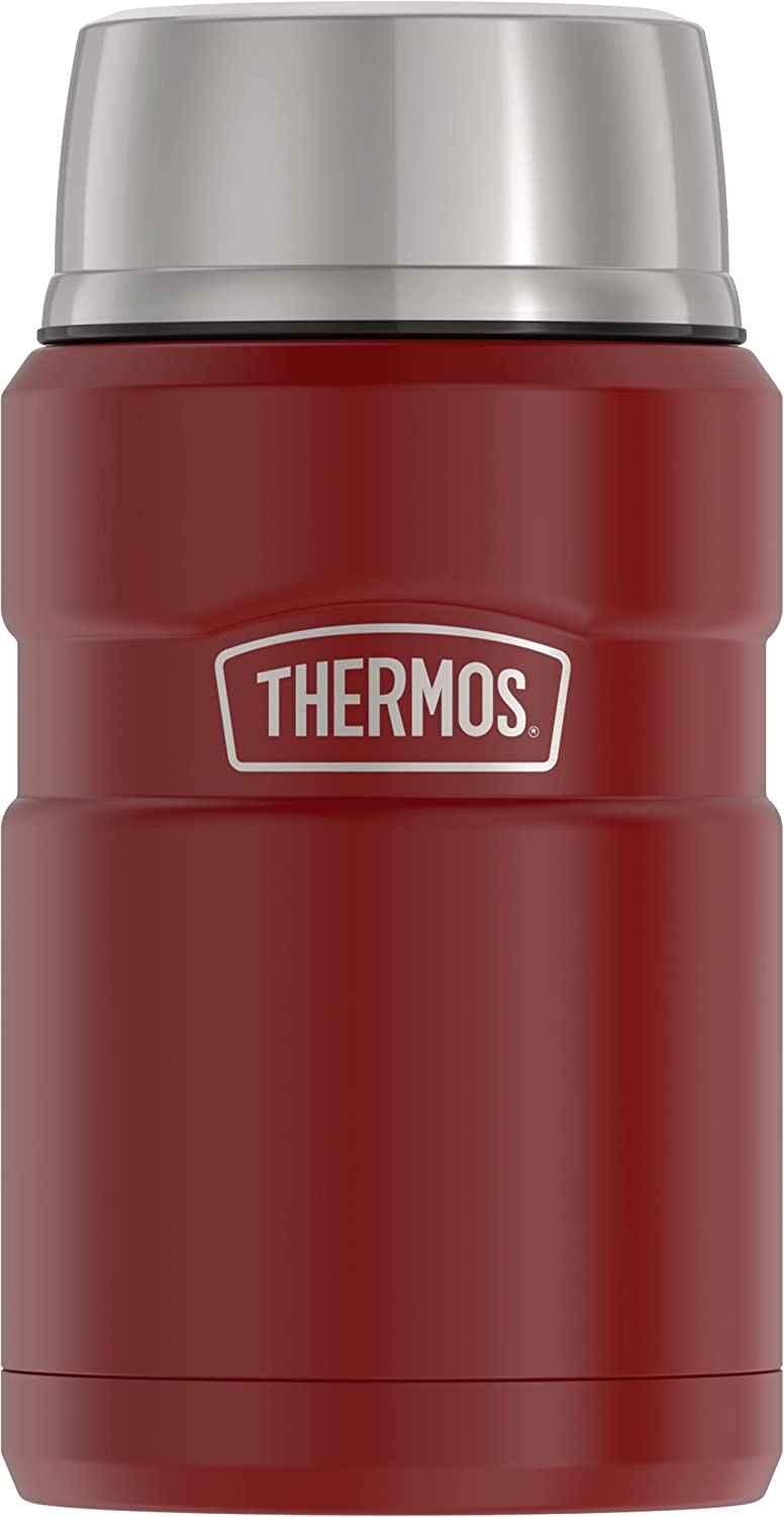 THERMOS Stainless King Vacuum-Insulated Food Jar, 24 Ounce, Rustic Red Import To Shop ×Product customization General