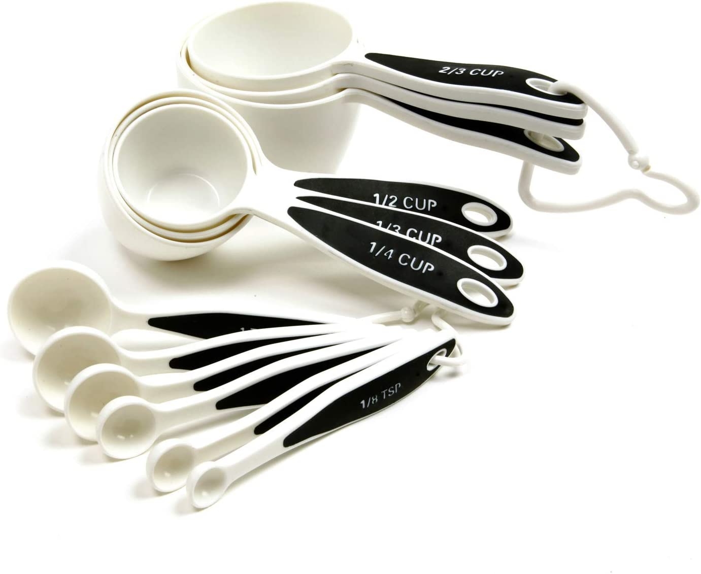 Norpro 3042 Grip-EZ Measuring Cups & Spoons, Set of 12, White/Black Import To Shop ×Product customization General Description