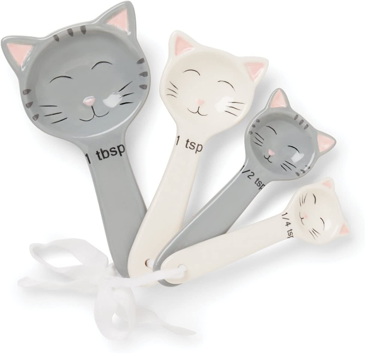 Fox Run Cute Cat Little Kittens Ceramic Measuring Spoon Set, 6 x 3 x 2.25 inches, Multicolored,11717 Import To Shop ×Product